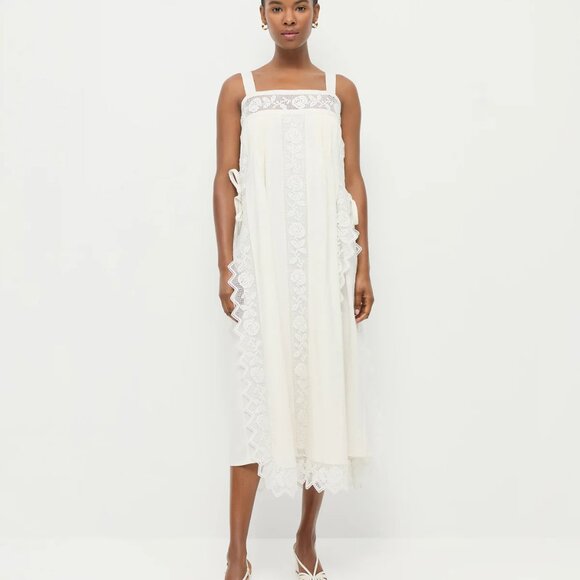 Poppy Lace Trim Dress Size 00 - Picture 3 of 8